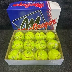 (12) MacGregor 1394814 Trump Stote AK-EZ-USA-Y Yellow 12” Slowpitch Softballs